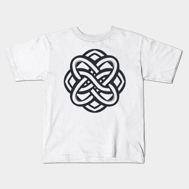 Viking Tattoo Celtic Knot Kids T-Shirt by Nightarcade